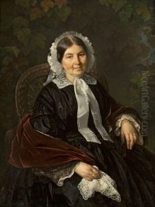 Portrait of Matylda Werner by Jozef Simmler