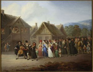 Jewish wedding by Wincenty Smokowski