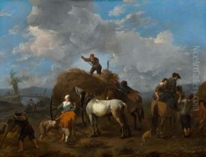 Het binnenhalen van het hooi Het binnenhalen van het hooi