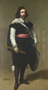 Retrato de don Adrian Pulido Pareja. by Juan Bautista Martinez del Mazo