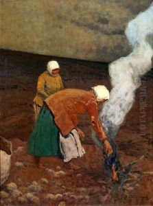 Harvesting potatoes by Wladyslaw Wankie