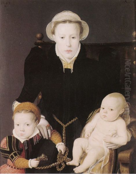 Anna van Hertsbeke and her Daughter Catharina and Son Jan Baptiste - view 1