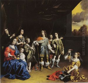 Family Group as Cornelia, Mother of the Gracchi, Showing Her Children