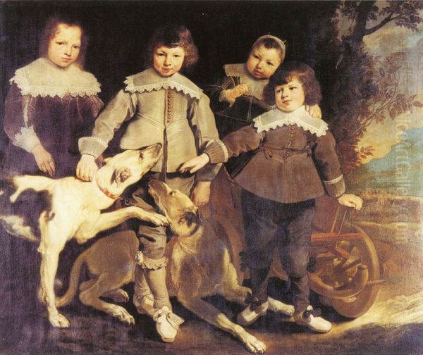 Group of four children - view 1