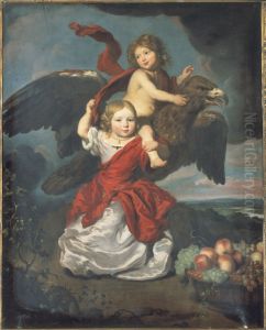 Double Portrait of a boy and a girl as Ganymede and Hebe in a landscape