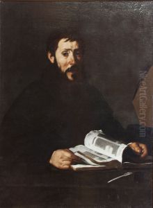 Sant'Agostino che sfoglia un libro