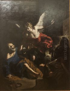 San Pietro liberato dal carcere by Pietro Novelli