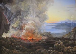 An Eruption of Vesuvius by Johan Wilhelm Ludwig Dahl