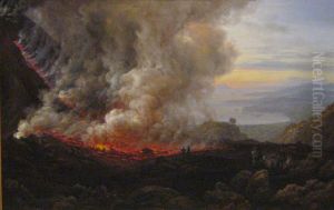 The Eruption of Vesuvius by Johan Wilhelm Ludwig Dahl