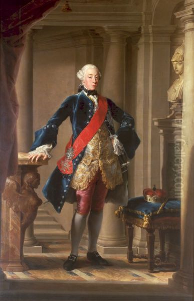 Herzog Carl Eugen von Wurttemberg. Portrait von Pompeo Batoni, Rom, 1753 - view 1