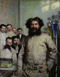 Portrait of dr Ludwik Rydygier with Assistants by Leon Wyczolkowski