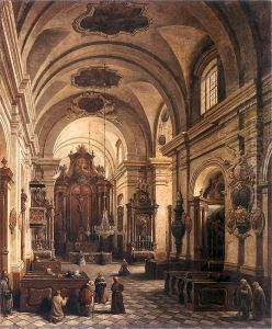 Interior of the Reformed Franciscan Church in Warsaw. by Marcin Zaleski