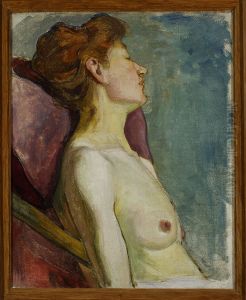 Semi-nude of a seated woman Semi-nude of a seated woman