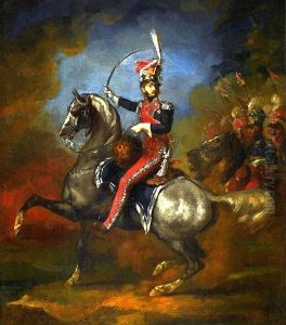 Equestrian portrait of Wincenty Krasinski. by Theodore Gericault