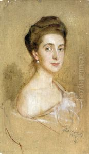 Portret damy z perla by Philip de Laszlo