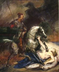 Allegory of the November Uprising (Polonia, 1831). by Ary Scheffer