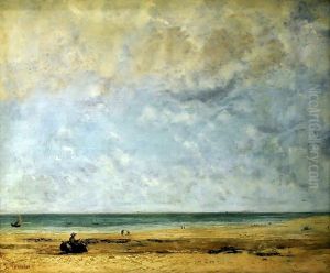 Seashore. by Gustave Courbet
