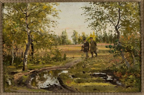 In a birch forest - view 1