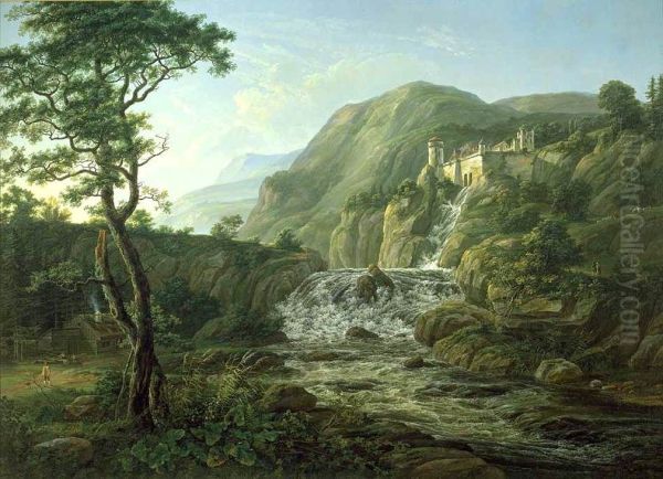 Mountain Landscape with a Castle - view 1