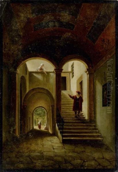 Szene In Einem Treppenhaus - view 1