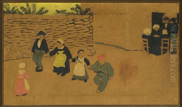 Breton panel with children - view 1