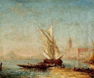 Riva degli Schiavoni. by Felix Ziem