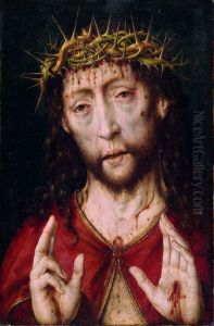 Head of Christ crowned with thorns by Aelbrecht Bouts