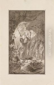 Einsiedler Vor Einer Hohle by Franz Ludwig Catel