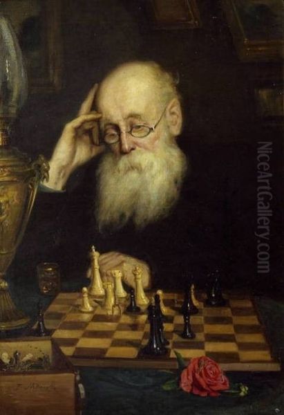 Alone with the chess game - view 1