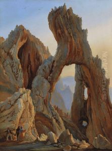 Capri - Arco Naturale by Franz Ludwig Catel