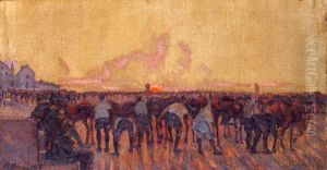 Tending the Horses by Anselmo Bucci