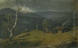 Landscape from Telemark, Norway by Johan Wilhelm Ludwig Dahl