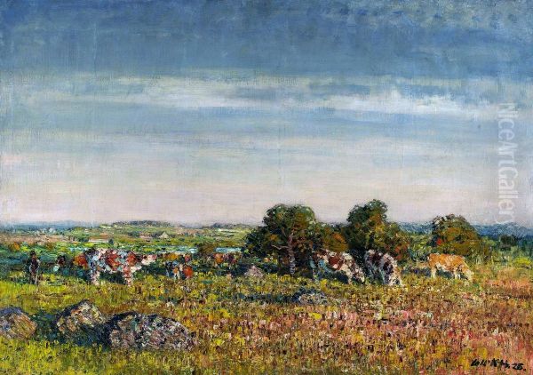 Landscape with cows - view 1