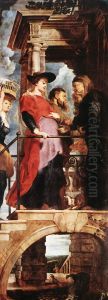 Descent from the Cross (left wing) by (studio of) Rubens, Peter Paul