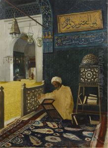 Reciting the Quran by Osman Hamdi Bey