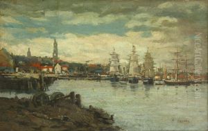 Sea port by Eugene Louis Boudin