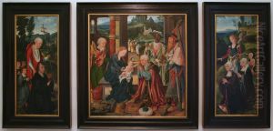 Triptych with the Adoration of the Magi by Joos Van Cleve