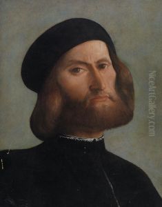 Portrait Of A Man Wearing A Beret by Vincenzo di Biagio Catena