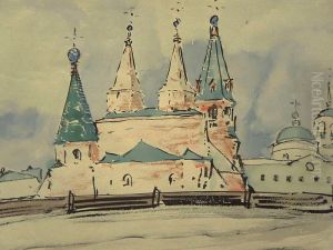 Monaster z czterema wiezami by Stanislaw Noakowski