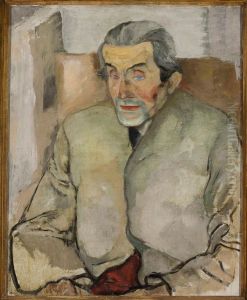 Portret Jozefa Mickiewicza by Leopold Gottlieb