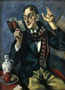 Poet - Portrait of Jan Lechon (third version) by Roman Kramsztyk