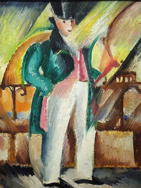 Man in a green tailcoat - view 1
