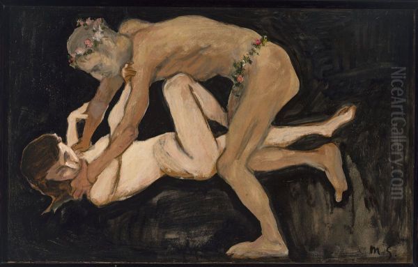 Faun and a girl. - view 1