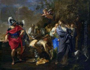 Aeneas and Dido by Charles Alphonse Du Fresnoy