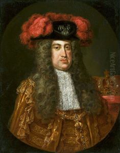 Portrait of emperor Charles VI Hapsburg (1685-1740) with the Order of the Golden Fleece by Jan Kupecky