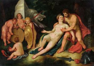 Mars and Venus as lovers by Cornelis van Haarlem