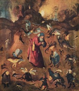Anthony with monsters by Hieronymous Bosch