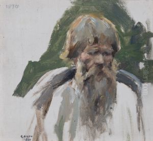 Uljaska as a Model for Vainamoinen by Akseli Valdemar Gallen-Kallela