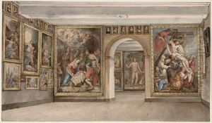 Interior of the Trippenhuis c.1838 by Gerrit Lamberts