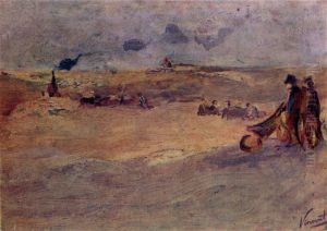 Landscape with dunes and Figures by Vincent Van Gogh